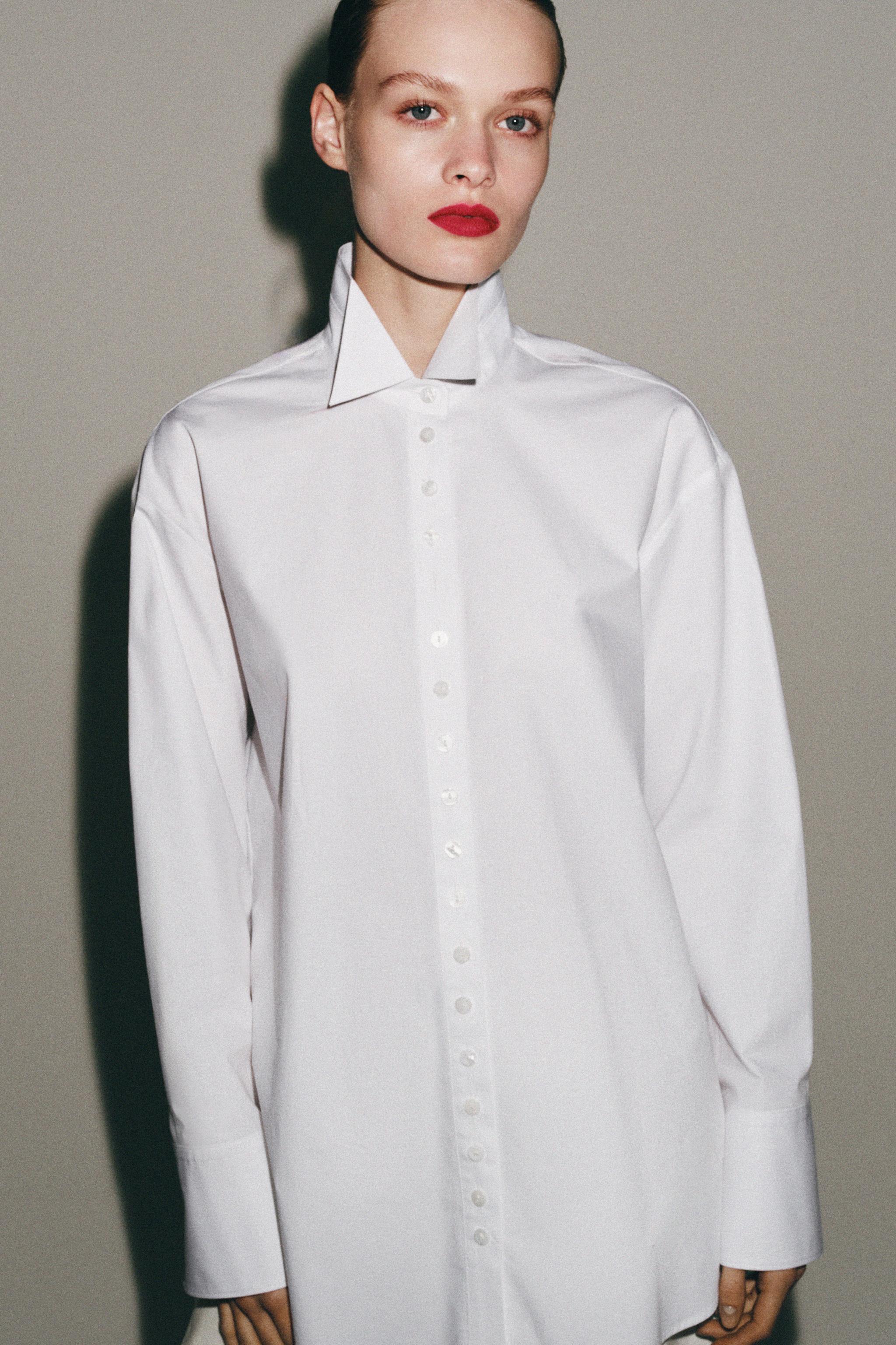 ZW COLLECTION POPLIN SHIRT WITH BUTTONS